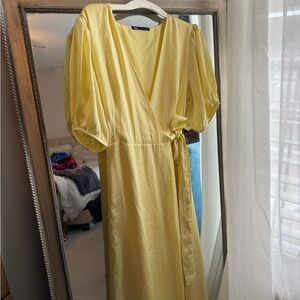 Zara Yellow Long Sleeve Dress